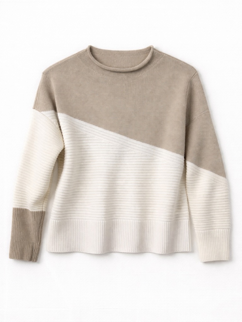 SHEIN Colorblock Ribbed Knit Sweater – Size Small